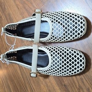 H&M Perforated Mary Jane Ballet Flats